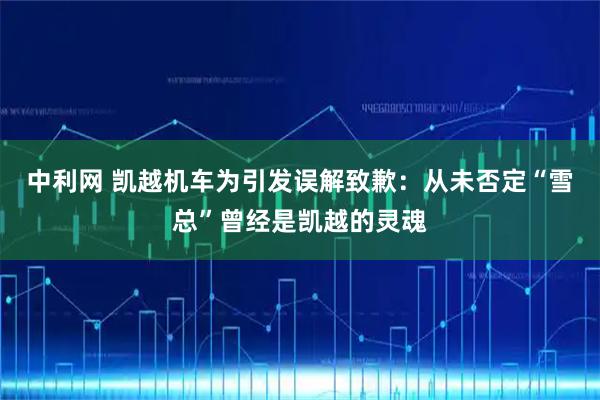 中利网 凯越机车为引发误解致歉：从未否定“雪总”曾经是凯越的灵魂